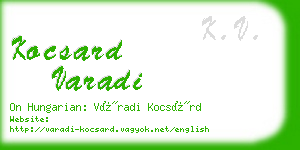 kocsard varadi business card